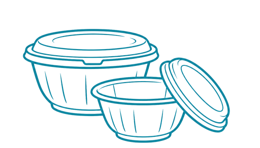 Rectangular Fit - Bagasse Rectangular Container Lid 500 ml by White Orchid