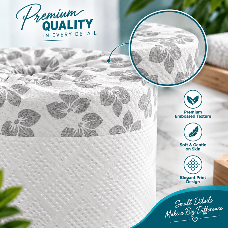 Comfort Toilet Rolls 500 manufacturer and exporter in Ahmedabad India - White Orchid product detail