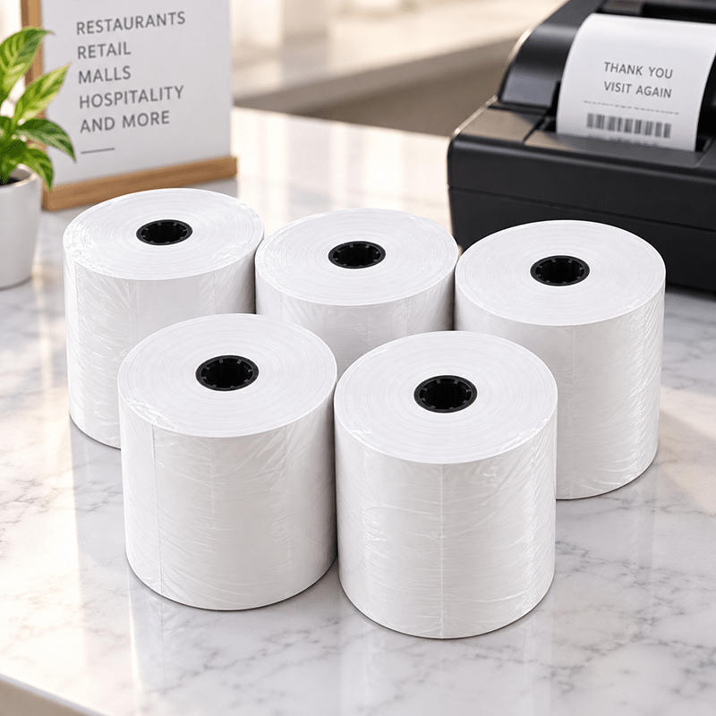 Thermal Roll 3 1/8 Inch x 230 ft manufacturer and exporter in Ahmedabad India - White Orchid pack view